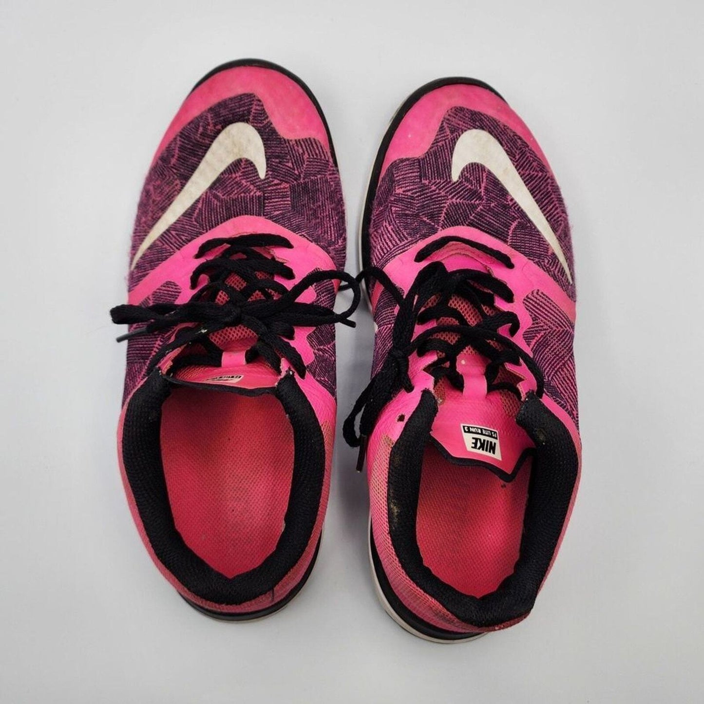Nike Fs Lite Run 3 Womens Pink Black Running Activewear Sneakers Size 7.5