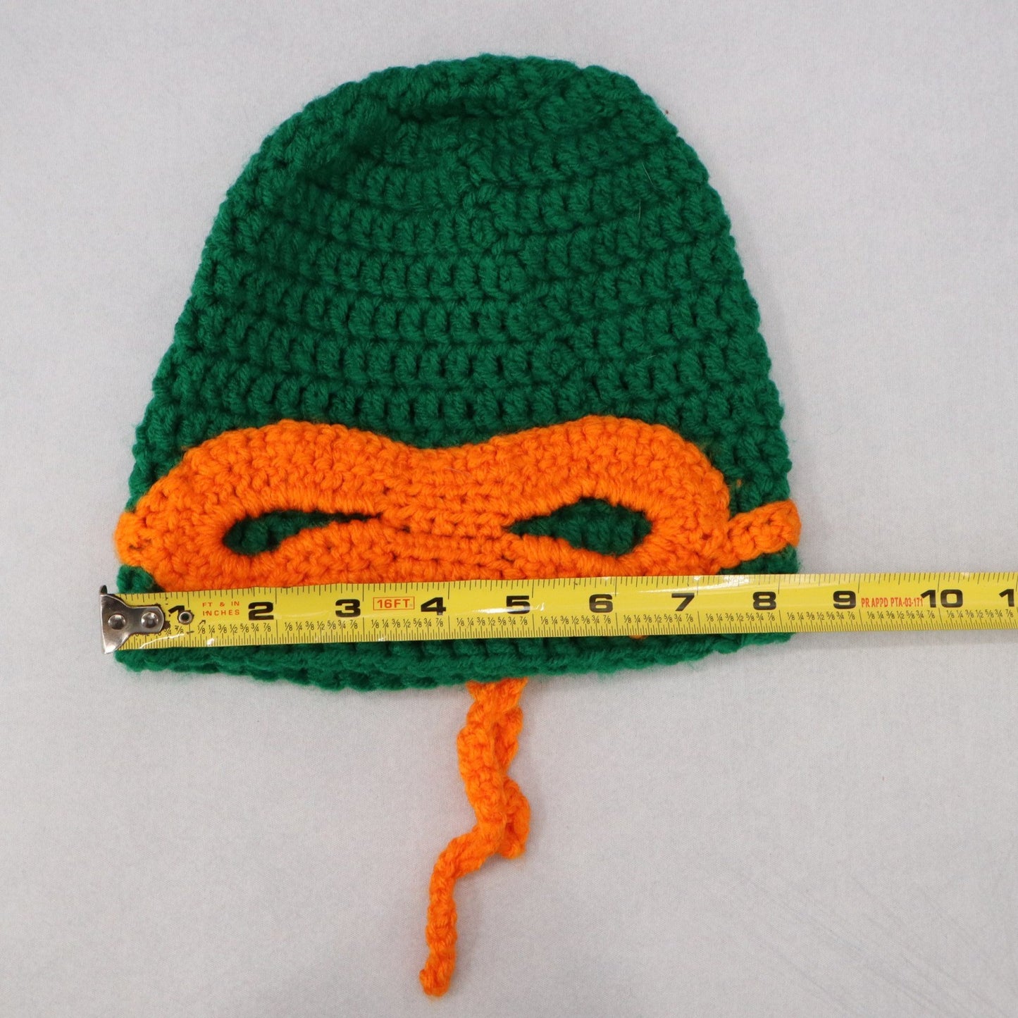 Green Crochet Cable Knit Turtle Mask Y2K Vintage Beanie Hat Cap OS