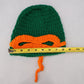 Green Crochet Cable Knit Turtle Mask Y2K Vintage Beanie Hat Cap OS