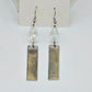 Silver Tarnished Tone Bead Bar Dangle Hook Earrings Fashion Jewelry E25