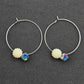 Silver Bead Pearl Hoop Dangle Boho Retro Spring Earrings Fashion Jewelry E28