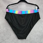 Shein Black Rainbow Swimwear Bikini Bottoms Swimsuit Size 3XL