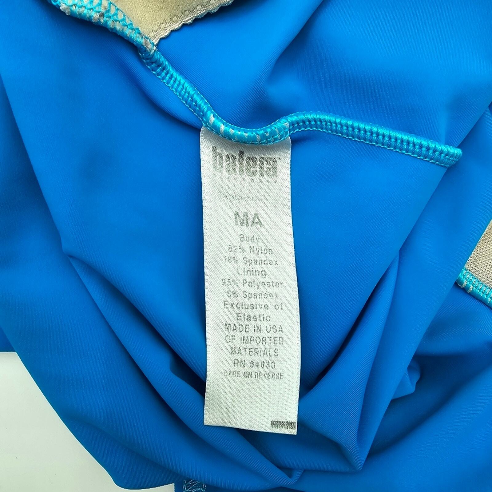 Dance Studio Leotard Blue Bodysuit Swimwear Swimsuit One Piece Medium