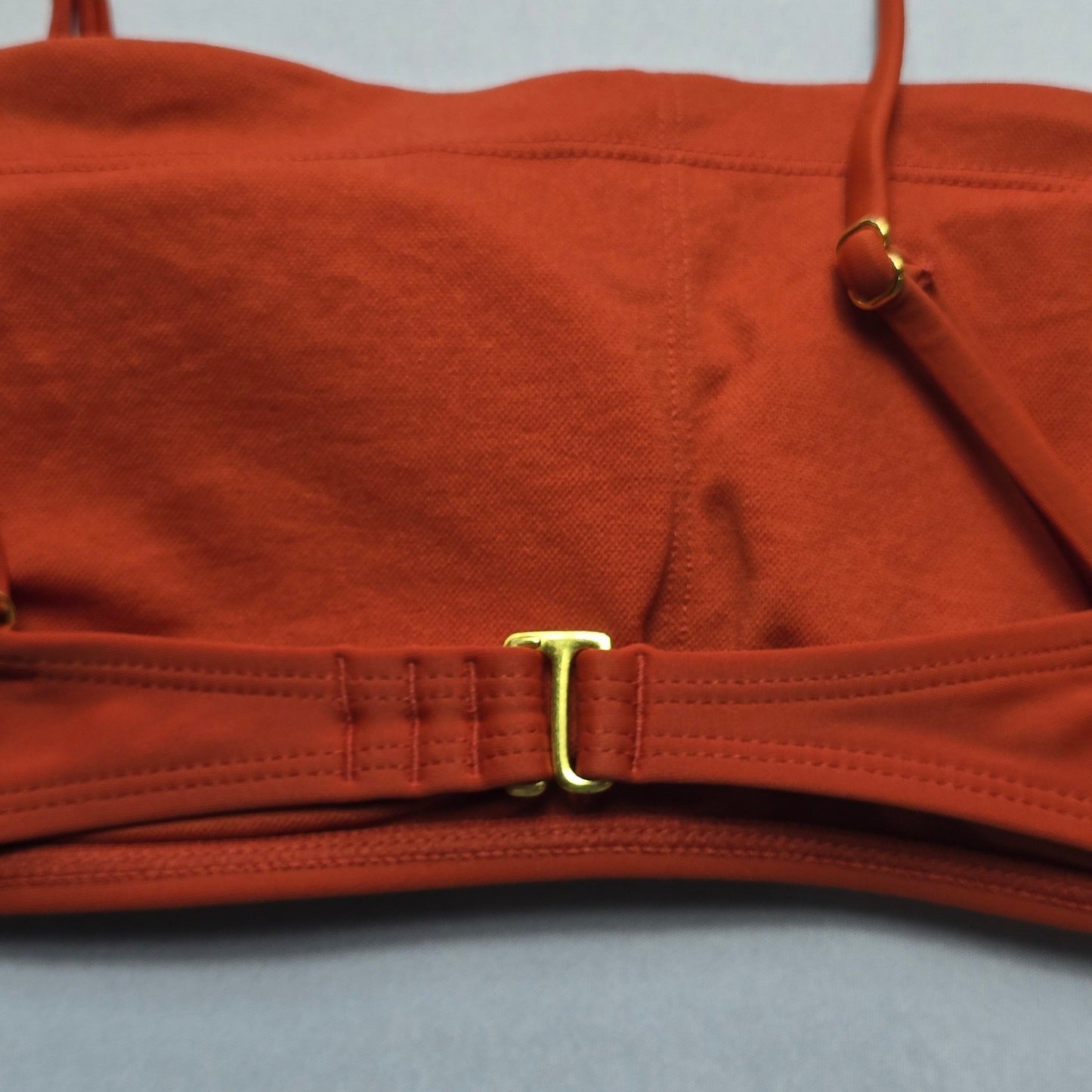 Xhilaration Orange Smock Swim Sports Bra Beach Bralette Bikini Top L Large