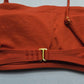 Xhilaration Orange Smock Swim Sports Bra Beach Bralette Bikini Top L Large