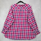Lands' End Plaid Tunic Shirt Pink Casual Flannel Preppy Long Sleeve Plus 18W