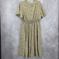 Bloomchic Animal Print Flutter Office Short Sleeve Flowy Flare Midi Dress XL