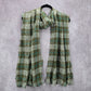 Cato Green Plaid Tartan Long Wrap Hijab Fringe Dupatta Shawl Scarves Scarf