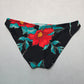 Nanette Lepore Black Floral Swim Beach Cheeky Flirty Boho Bikini Bottom L Large