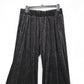 See and Be Seen Black Velvet Wide Leg Pants Glitter Stretch Trousers VTG Medium