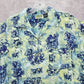 Address Unknown Green Palm Tropical Surf Island Vintage Relax Hawaiian Shirt L