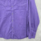 G By Guess Purple Stripe Mens Button Down Long Sleeve Cotton Dress Shirt XL