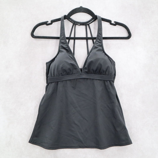 Venus Black Padded Halter Strap Swim Racerback Beach Tank Tankini Top S Small 6