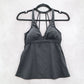 Venus Black Padded Halter Strap Swim Racerback Beach Tank Tankini Top S Small 6