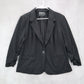 Christian Siriano Black Ruche Sleeves Notch Suit Coat Jacket Blazer Extra Large