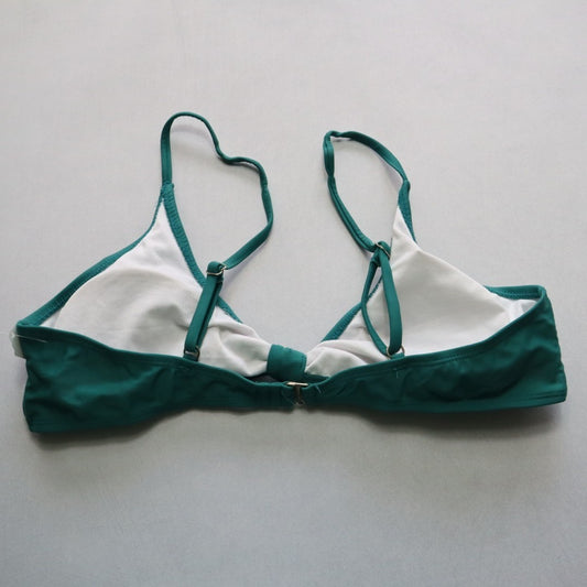 Shekini Green Padded Boho Chic Swim Sports Bra Beach Bralette Bikini Top L Large