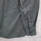 Cats Eye Black Stripe Button Down Long Sleeve Work Casual Dress Shirt Mens L