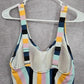 Kona Sol Striped One Piece Swim Padded Bathing Suit Body Suit Beach L Large