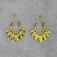 Gold Leaf Floral Hoop Hook Boho Retro Dangle Earrings Fashion Jewelry JB2-4