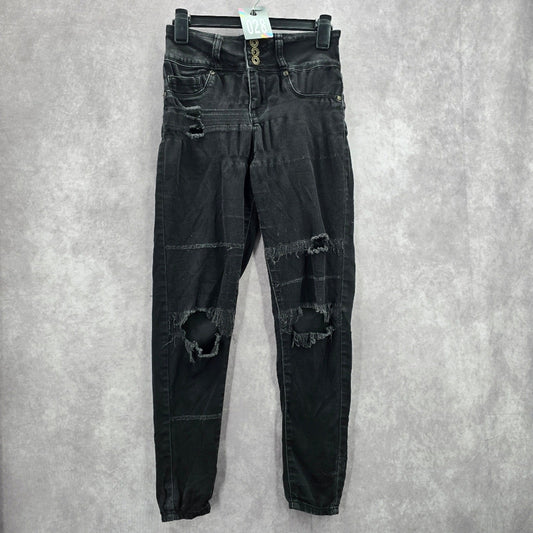 Blue Savvy Black Skinny Pants Denim Distressed Jeans 5/27