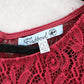 Fish Bowl Red Lace Skater Dress Fit Flare Cocktail Party Dress Elegant S Small