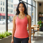 MPG Pink Orange Gray Racerback Sports Activewear Support Bra Tank Top Small