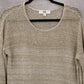 Jack By BB Dakota Tan Linen Cotton Pullover Knit Preppy Sweater Small