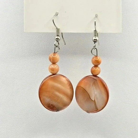 Brown Bead Circle Boho Retro Dangle Hook Earrings Fashion Jewelry E41