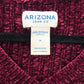 Arizona Red Chenille Ribbed Sleeve Y2K VTG Academia Crop Cozy Sweater Medium