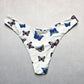Zaful White Butterfly Thong Swim Beach Cheeky Flirty Boho Bikini Bottom L Large