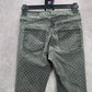 H&M Gray Polka Dot Skinny Denim Pull On Jeans Jeggings Junior Girls 4
