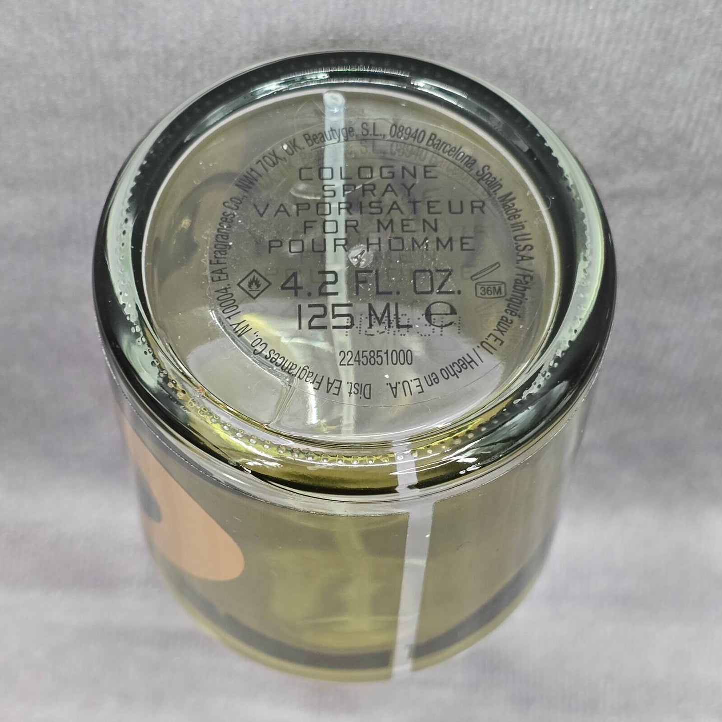 Curve Men's Green Gold Cologne Perfume 4.2 FL OZ 125 ML Glass Empty Bottle Only