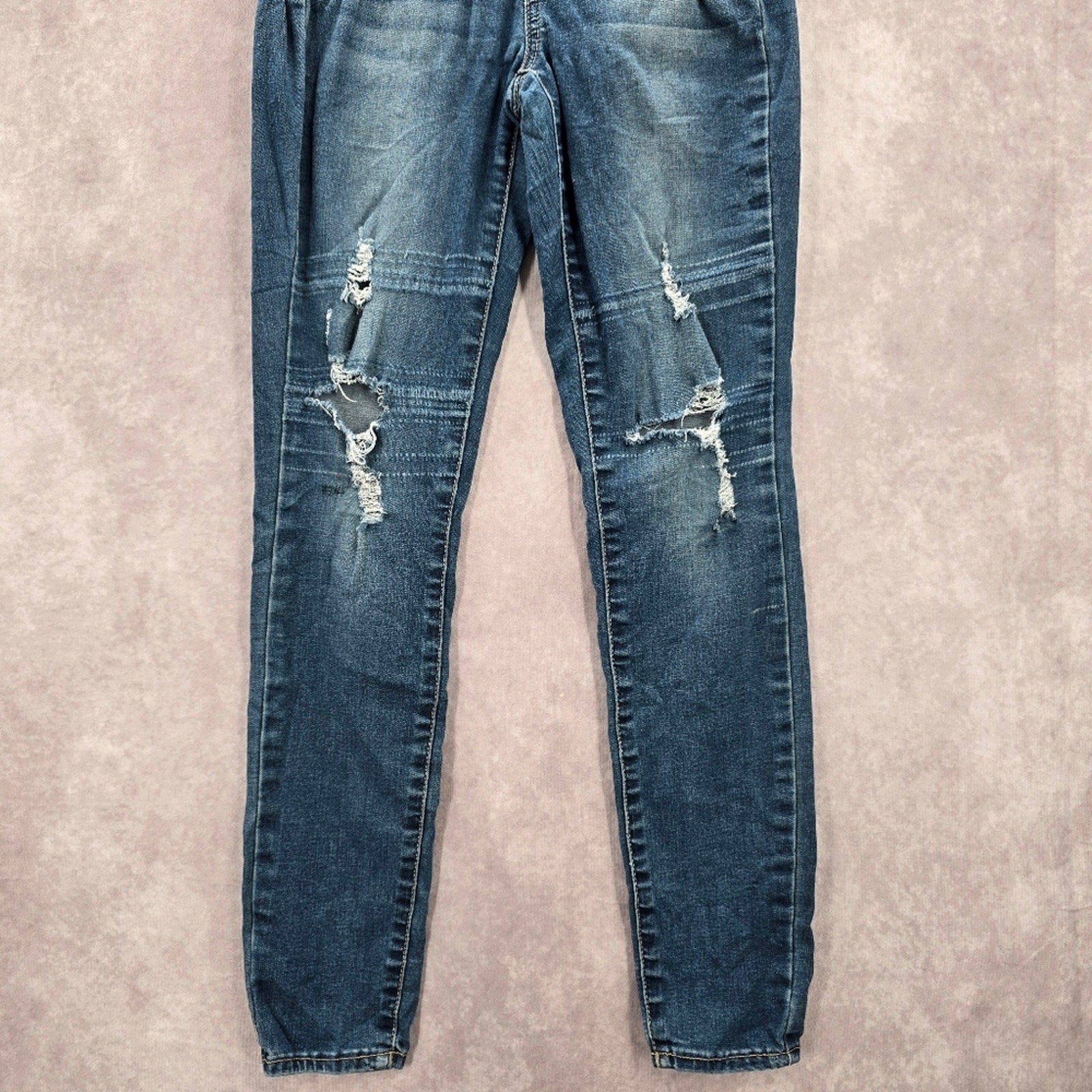So Distressed Ultimate High Rise Denim Jeggings Blue Pants Jeans Skinny 3