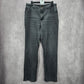 Lee Classic Fit Gray Black Denim Jeans Straight Leg Pants 14M Medium