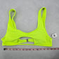 Green Padded Ribbed Fun Beach Swim Sports Bra Beach Bikini Top XL Extra Large