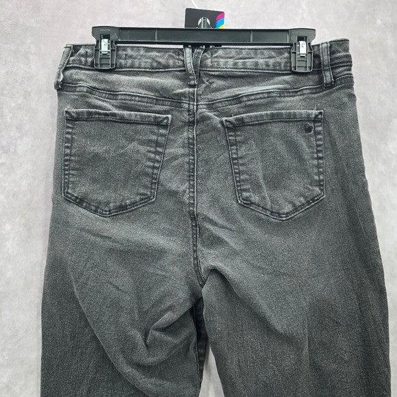 Jessica Simpson Black Gray High Rise Forever Rolled Ankle Jeans 8/29