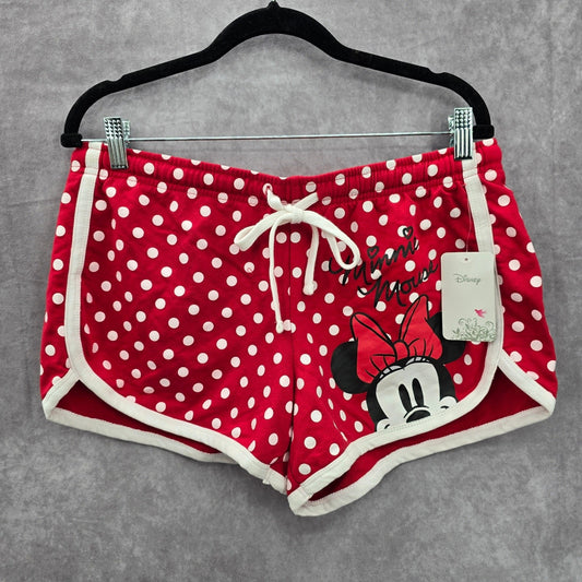 Disney Red White Polka Dots Minnie Mouse Bottoms Pants Shorts Large 11-13