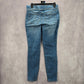 Wonderly Blue Pull-On Super Skinny Denim Jeggings Jeans Pants 8S