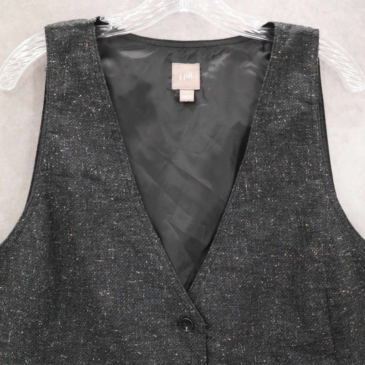 J Jill Gray 4 Button Heather Straight Waistcoat Tuxedo Formal Suit Vest L 44R