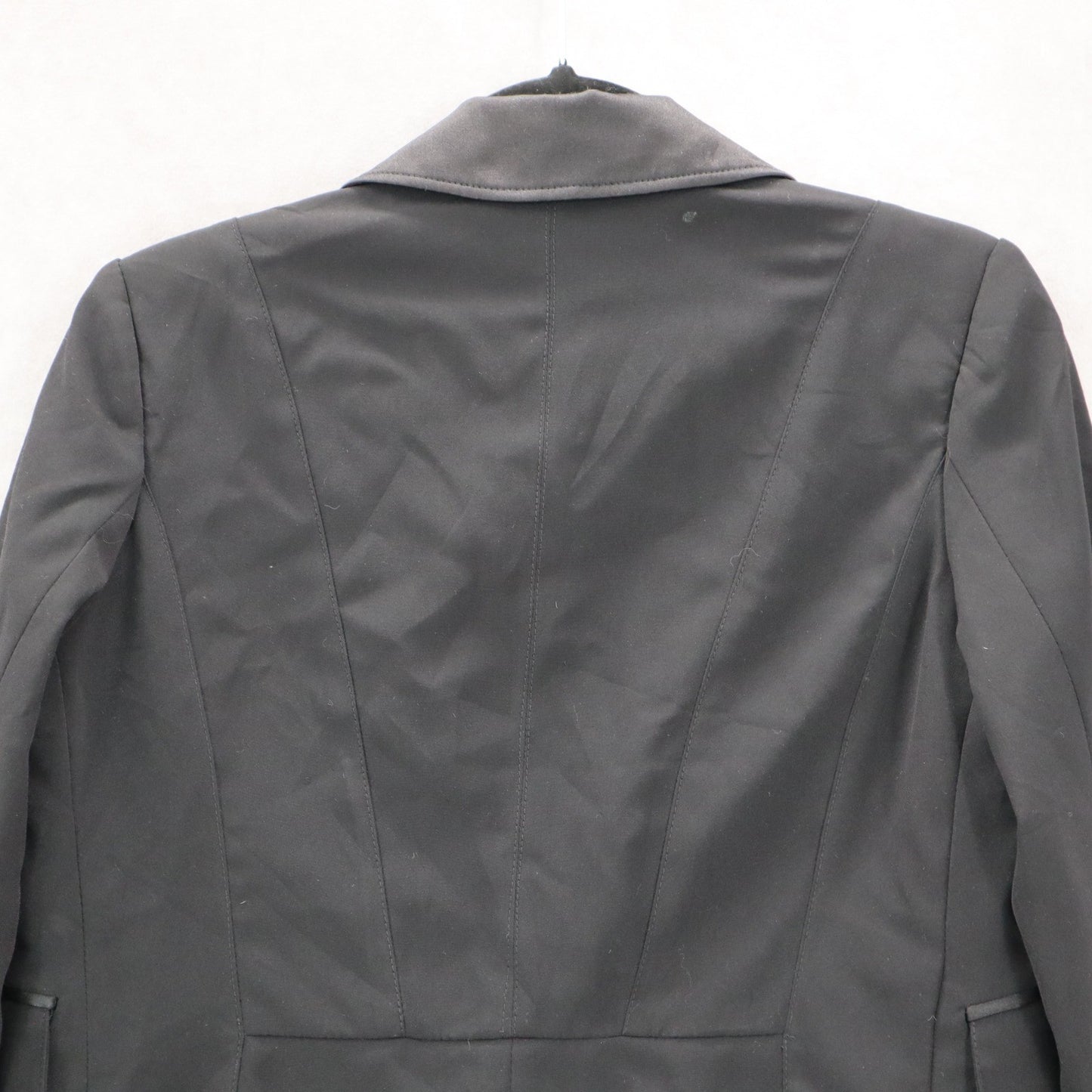 Arden B Black Tuxedo Peak Formal Cocktail Wedding Coat Jacket Blazer Medium