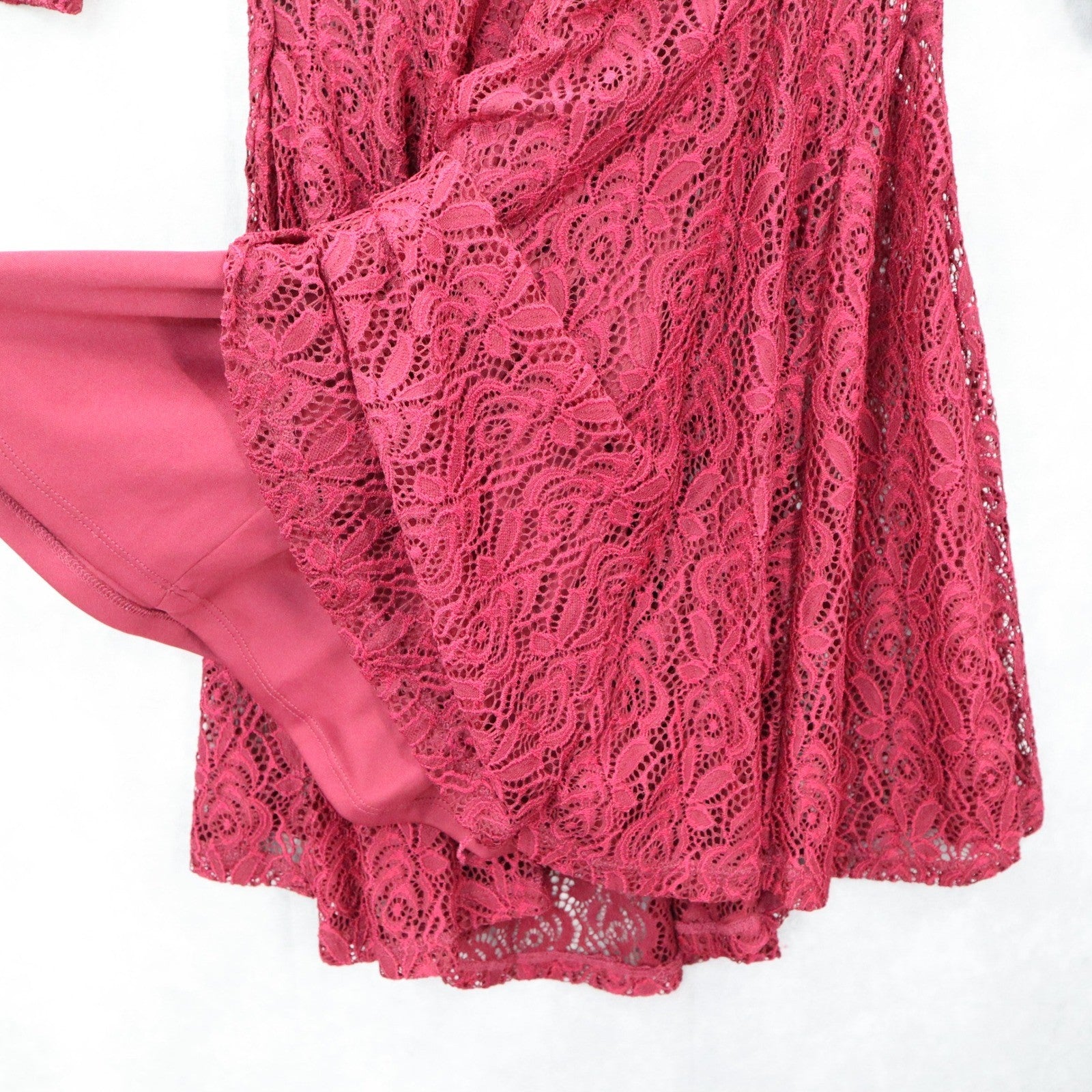Fish Bowl Red Lace Skater Dress Fit Flare Cocktail Party Dress Elegant S Small