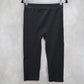 Black Stretch Cropped Capri Casual Relaxed Leggings L/XL