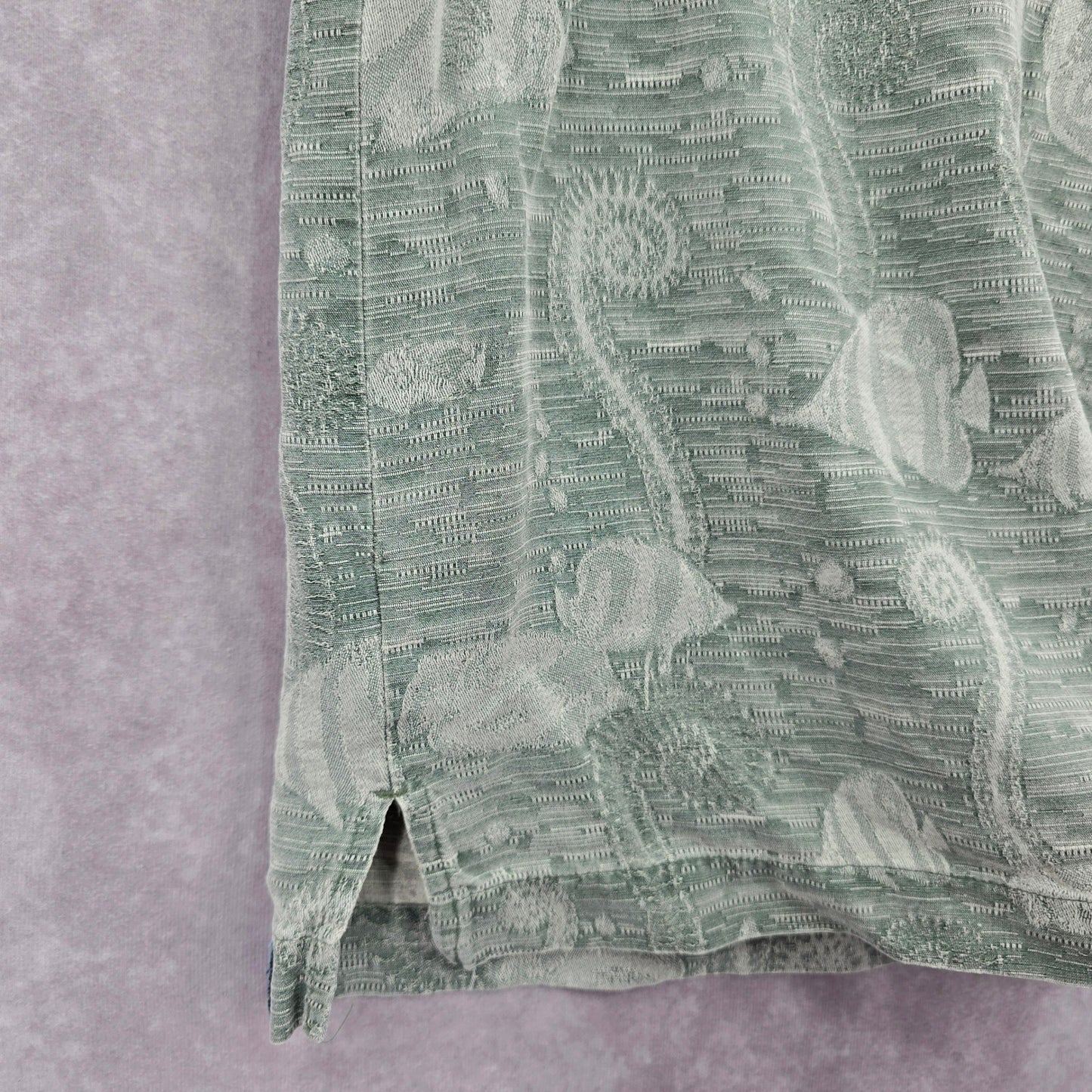 Bermuda Bay Green Tropical Surf Island Vintage Cotton Relax Hawaiian Shirt XXL