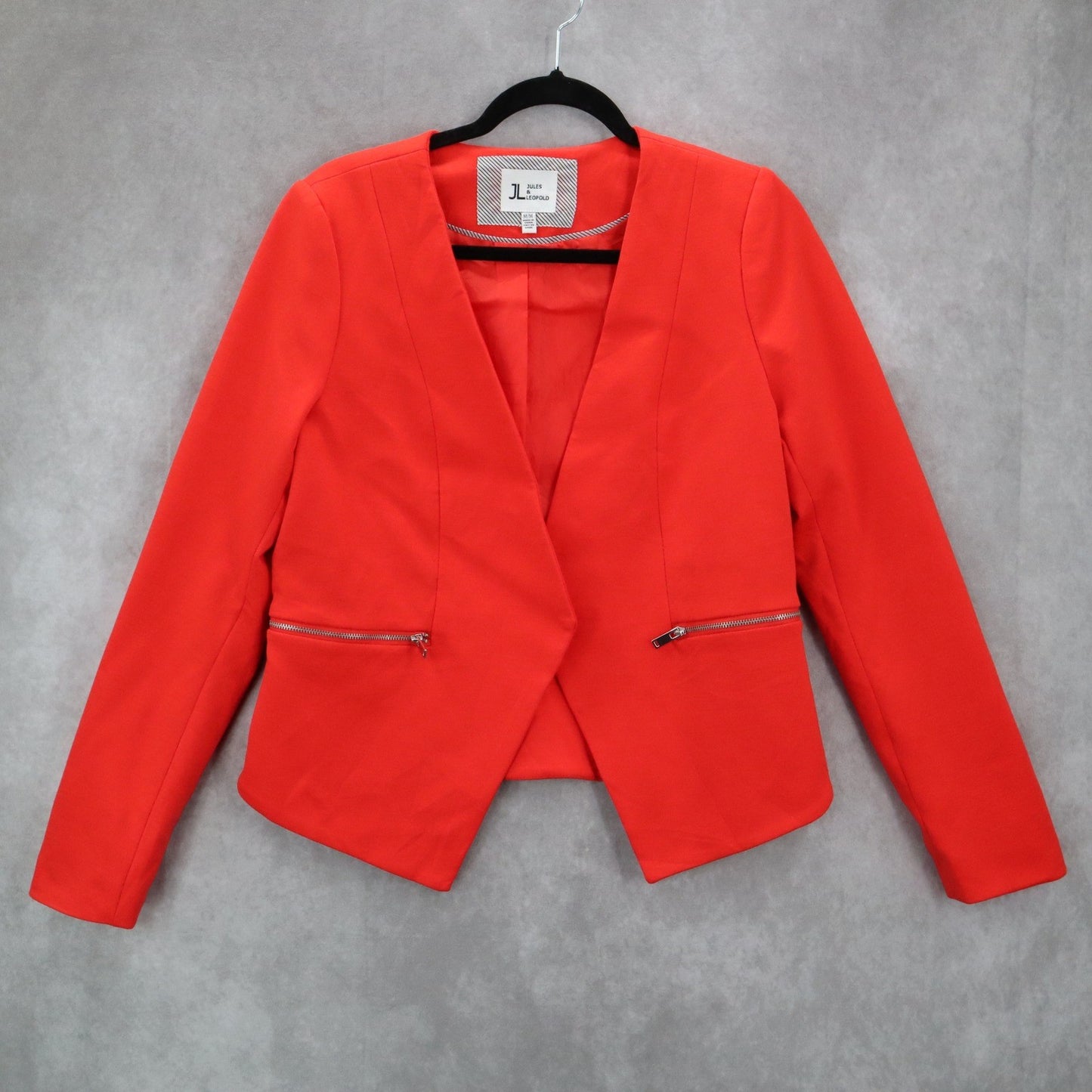 Jules & Leopold Orange Zipper Business Casual Formal Blazer Coat Jacket M Medium