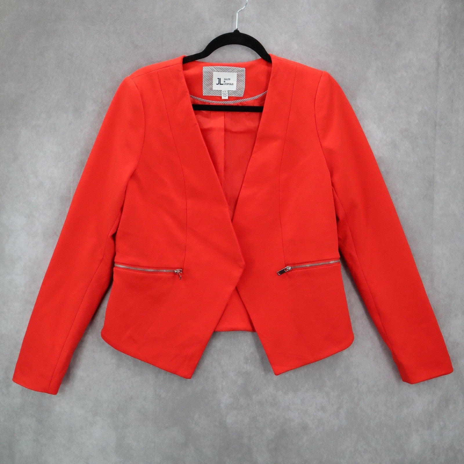 Jules & Leopold Orange Zipper Business Casual Formal Blazer Coat Jacket M Medium