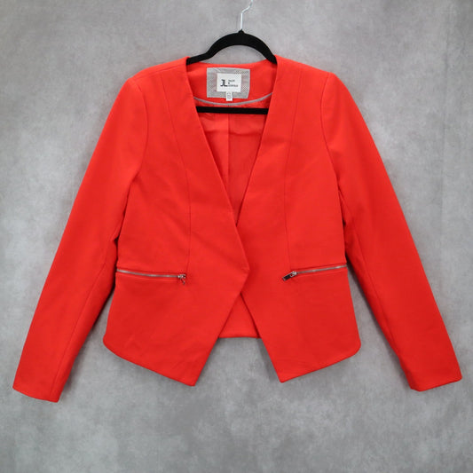 Jules & Leopold Orange Zipper Business Casual Formal Blazer Coat Jacket M Medium