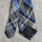 Bespoke Blue Gray White Plaid Tartan Stripe Geometric Executive Neck Tie Men's