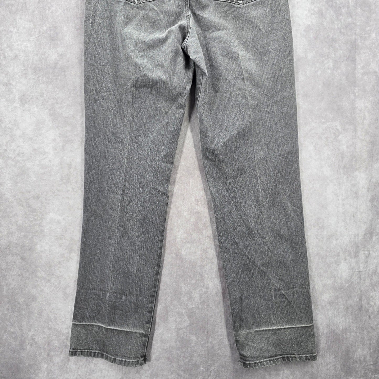 Gloria Vanderbilt Gray Amanda Straight Leg Denim Pants Jeans 12