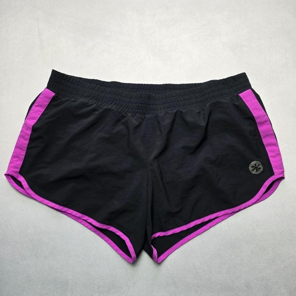 Old Navy Active Black Purple Shorts Pull On Athletic Running Shorts L Large