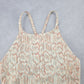 Old Navy Active Powersoft Cream Animal Crop Sports Bra Swim Top XS Extra Small